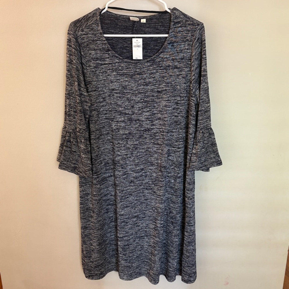 👗 GAP Bell Sleeve Knit Dress – Women’s Large – Navy Heather – NWT